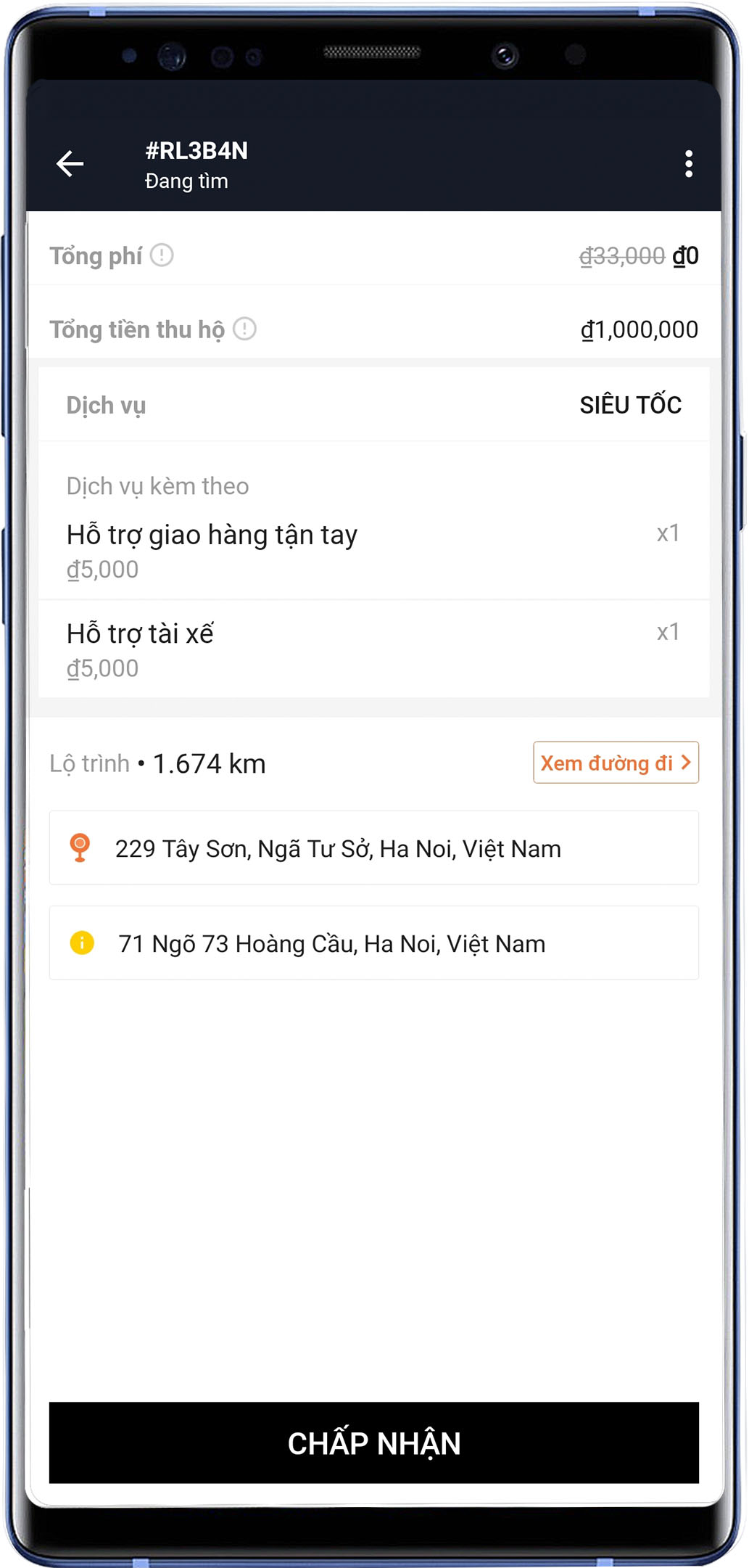 Chấp nhận lô hàng phù hợp